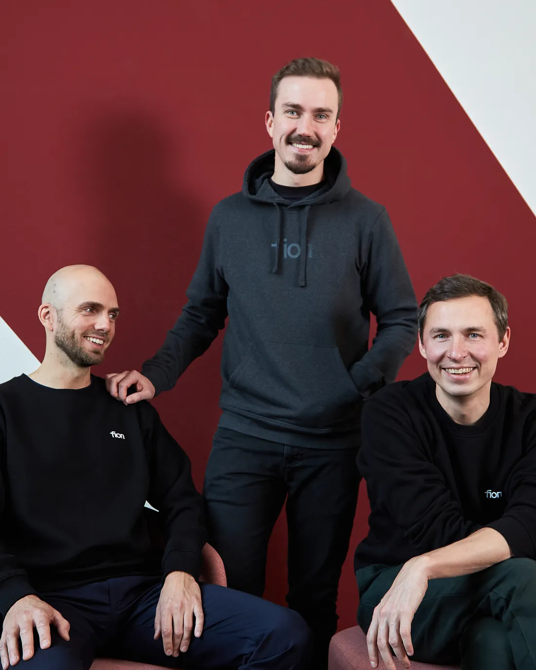 Die drei FION-Gründer Philipp Hamm, Johannes Meriläinen und Dmytro Dzifuta